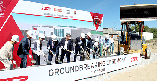The South Korean company TSR placed their foundation Stone in the capital of Coahuila