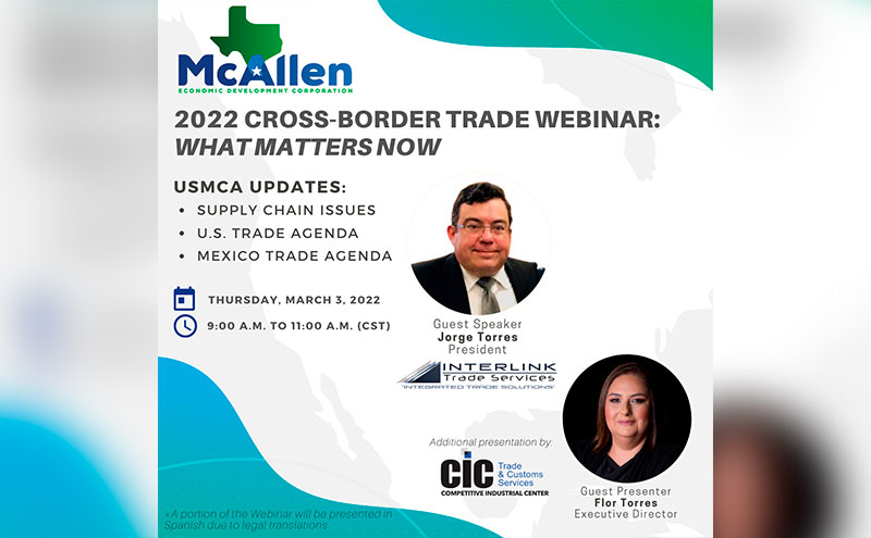 McAllen EDC present 2022 Cross-Border Trade Webinar: What Matters Now