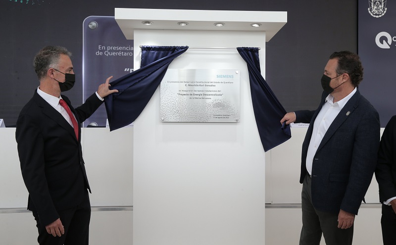 Siemens inaugurates solar power system at Querétaro plant